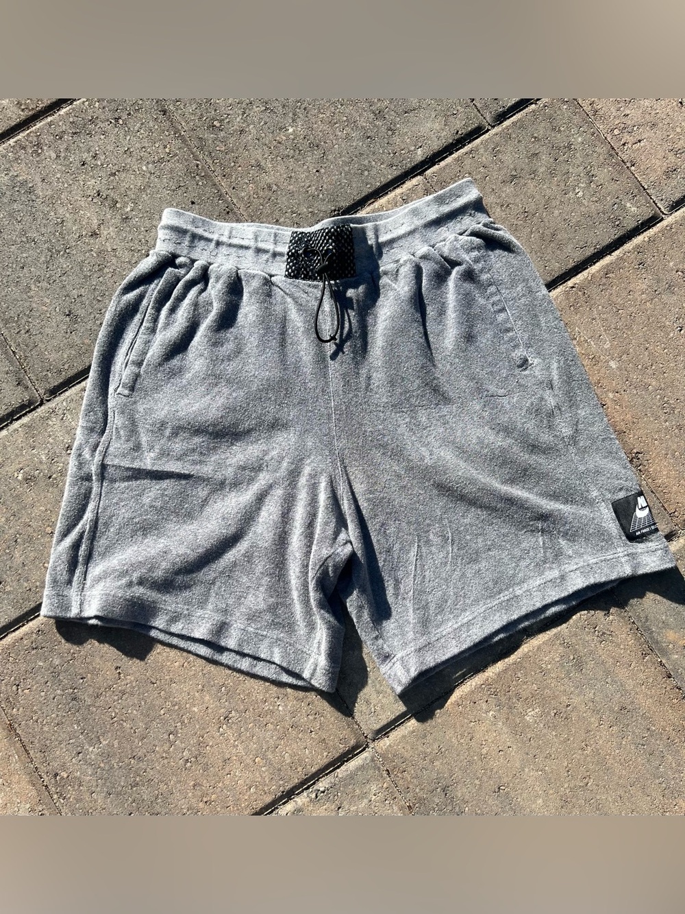 Nike Air Force 1 Fleece Shorts – Heather Gray Size M